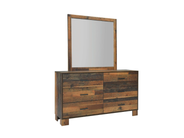 Contemporary Country Bedroom dresser with mirror