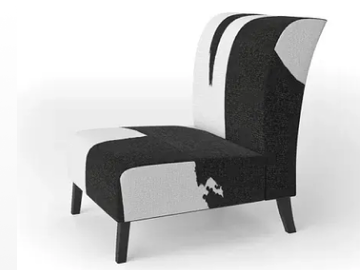 Modern Black and White Living Room armchair