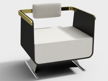 Modern Black and White Living Room chair