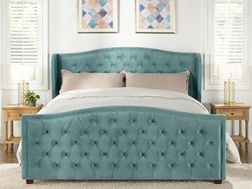 Tiffany Blue Bedroom  bed