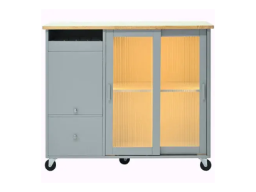 Grey Yellow Kitchen cabinet