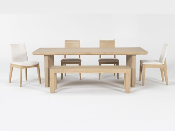 Modern Organic Dining Room set with bench