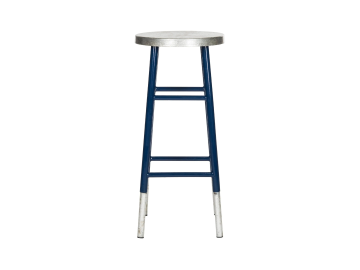 Blue and Silver Kitchen island chair