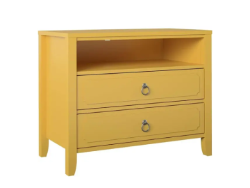 Navy and Mustard Bedroom nightstand