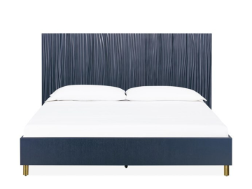 navy blue bed
