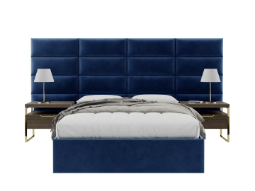 Navy blue bed velvet