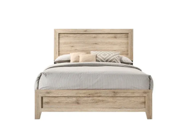 farmhouse guest bedroom wood bed