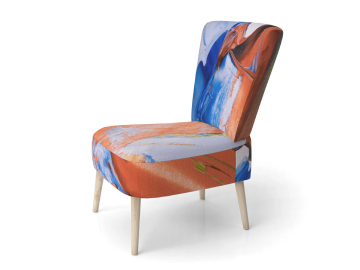 blue and orange chair