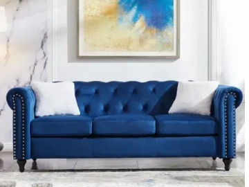 blue and white sofa for living room