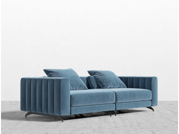 blue sofa living room