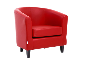 modern red living room single armchair