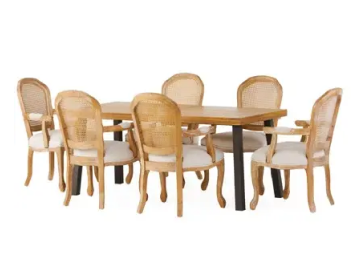 bobo farmhouse dining table with seats