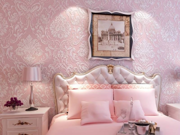 pink bedroom wall wallpaper