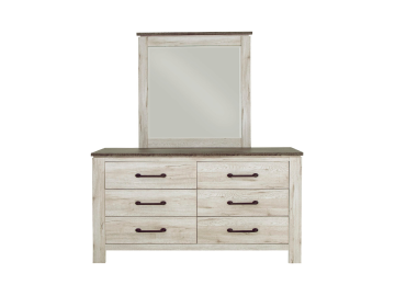 farmhouse queen bedroom  dresser and mirror