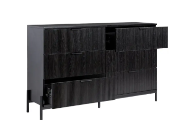 black scandinavian bedroom dresser console