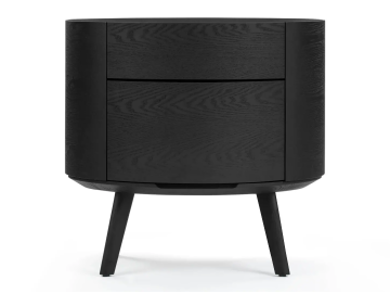 black scandinavian bedroom nightstand