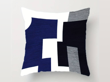 Royal Blue and Grey cushion