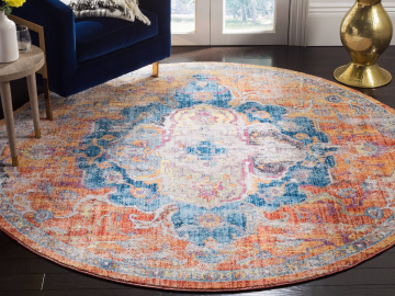 blue and orange rug