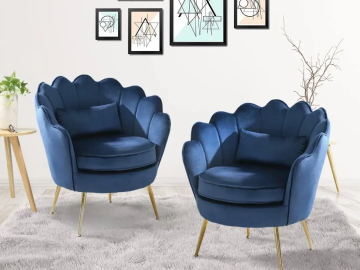 blue arm chair