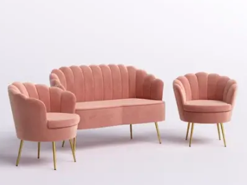 pink sofa set